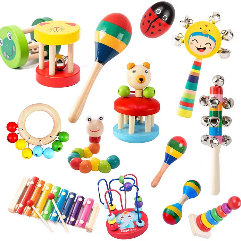 Jouets Bébé - Hochets en Bois Montessori