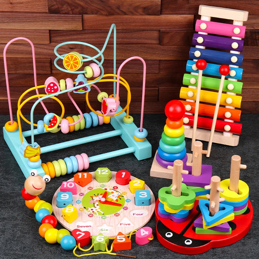 Jouets Bébé - Hochets en Bois Montessori